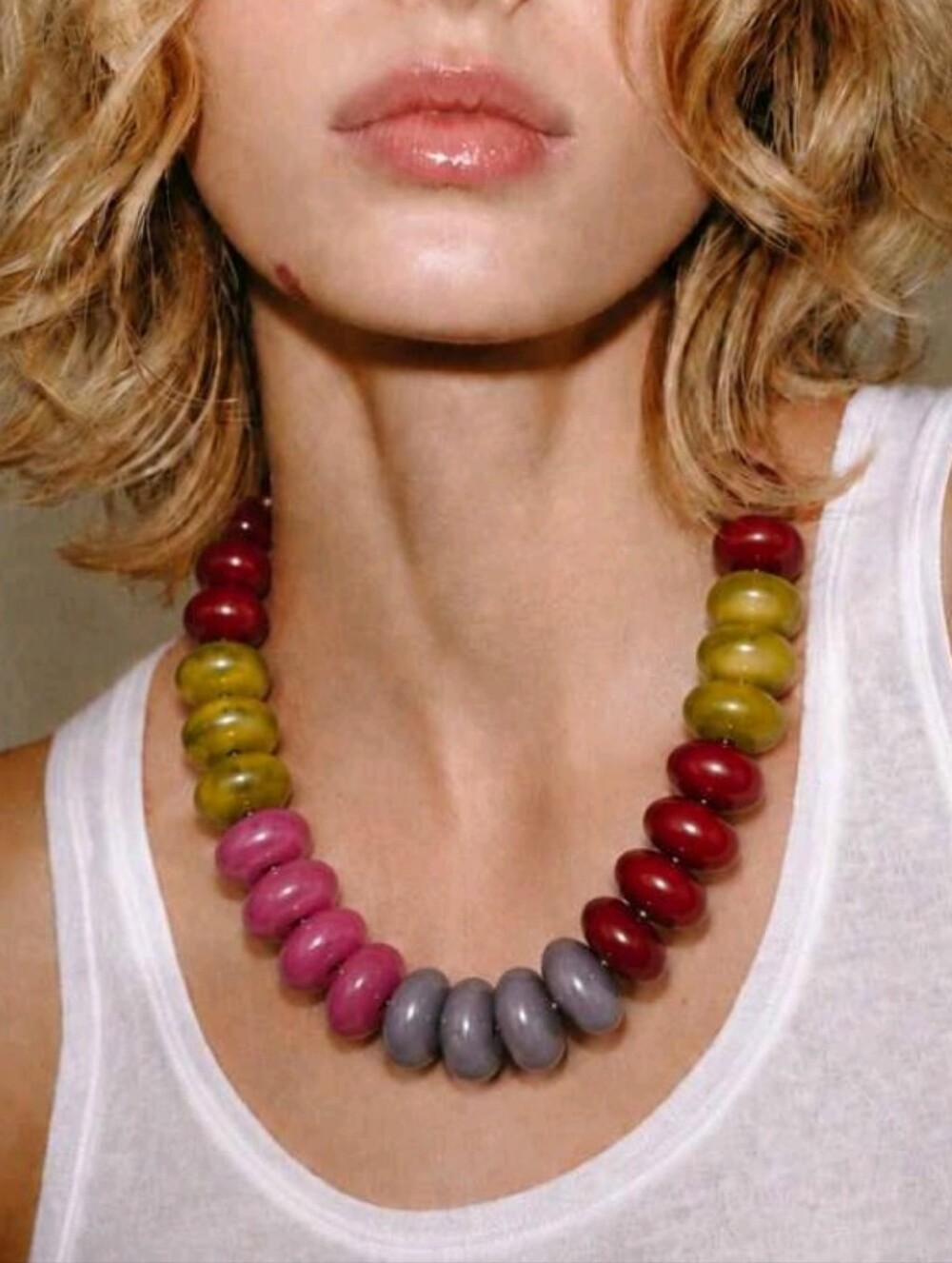 NEW! Colorblok Chunky Beaded Statement Necklace